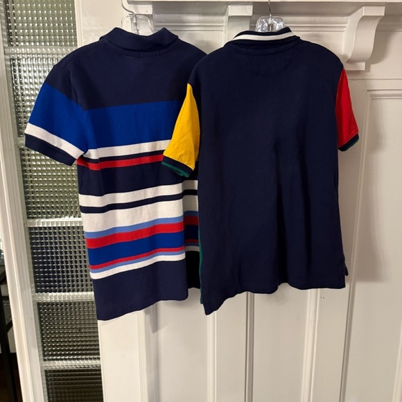 Ralph Lauren Boys LOT OF 2 Polo Shirts, 1- Color Block, 1 Blue Stripes Sz 7 - Picture 6 of 14